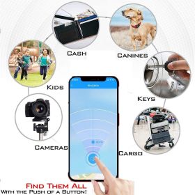 Bluetooth 4.0 Smart positioning anti-loss device Mobile pet wallet key chain smart finder-Black