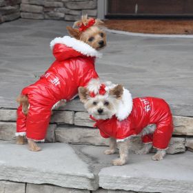 Red Ruffin It Dog Snow Suit Harness