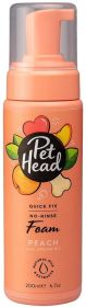 Pet Head Quick Fix No-Rinse Foam for Dogs Peach with Argan Oil (size: 6.7 oz)