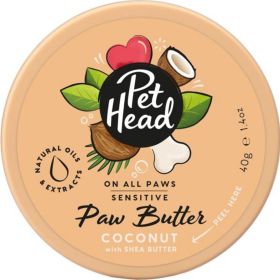 Pet Head Sensitive Paw Butter for Dogs Coconut with Shea Butter (size: 1.4 oz)