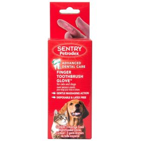 Sentry Petrodex Finger Toothbrush Glove for Cats and Dogs (size: 5 count)