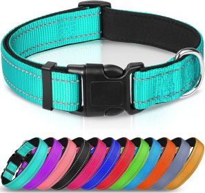 Reflective Dog Collar; Soft Neoprene Padded Breathable Nylon Pet Collar Adjustable for Medium Dogs (Color: purple, size: Medium (Pack of 1))