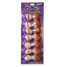 Dingo Indulgence Rawhide Bones (No China Ingredients) Mini Cheese Flavor (size: 7 count)