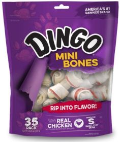 Dingo Mini Bones with Real Chicken (size: 35 count)