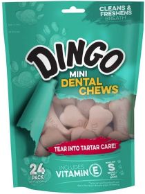 Dingo Mini Dental Chews Cleans and Freshens Breath for Small Dogs (size: 24 count)