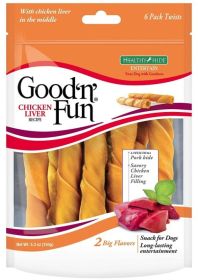 Healthy Hide Good 'n' Fun Stuffed Chicken Liver Twists (size: 6 count)