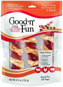 Healthy Hide Good N Fun Triple Flavor Crunchy Spirals (size: 3 count)