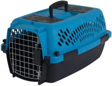 Aspen Pet Fashion Pet Porter Kennel Breeze Blue and Black (size: Small - 1 count)