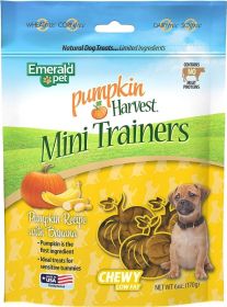 Emerald Pet Pumpkin Harvest Mini Trainers with Banana Chewy Dog Treats (size: 6 oz)