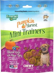 Emerald Pet Pumpkin Harvest Mini Trainers with Mixed Berries Chewy Dog Treats (size: 6 oz)