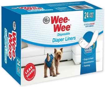 Four Paws Wee Wee Disposable Diaper Liner Pads (size: 24 count)