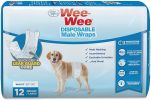 Four Paws Wee Wee Disposable Male Dog Wraps Medium/Large