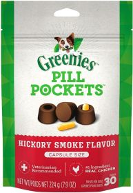 Greenies Pill Pockets for Capsules Hickory Smoke Flavor (size: 7.9 oz)