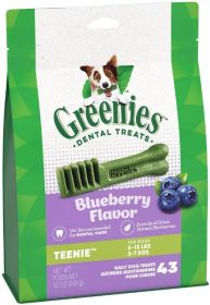 Greenies Teenie Dental Dog Treats Blueberry (size: 43 count)