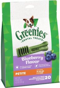 Greenies Petite Dental Dog Treats Blueberry (size: 20 count)