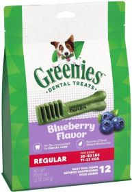 Greenies Regular Dental Dog Treats Blueberry (size: 12 count)