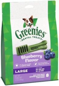 Greenies Large Dental Dog Treats Blueberry (size: 8 count)