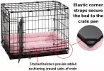 MidWest Double Bolster Pet Bed Pink