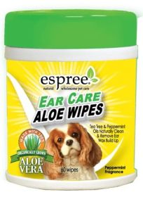 Espree Ear Care Aloe Wipes for Dogs (size: 60 count)