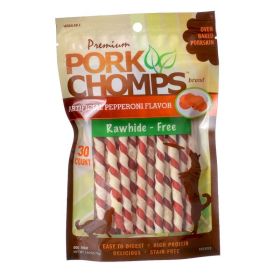 Pork Chomps Pepperoni Flavor Twists (size: 30 count)