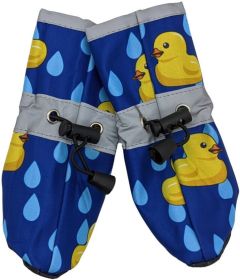 Fashion Pet Rubber Ducky Dog Rainboots Royal Blue (size: Small - 1 count)