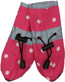 Fashion Pet Polka Dot Dog Rainboots Pink (size: X-Small - 1 count)