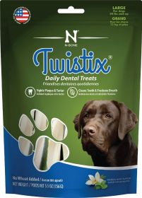 Twistix Vanilla Mint Flavor Dog Treats Large (size: 5.5 oz)