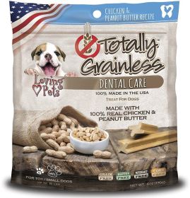 Loving Pets Totally Grainless Chicken and Peanut Butter Dental Chews Small (size: 6 oz)