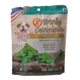 Loving Pets Totally Grainless Fresh Breath Mint Dental Chews Small (size: 6 oz)