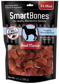 SmartBones Rawhide Free Beef Bones Mini (size: 24 count)