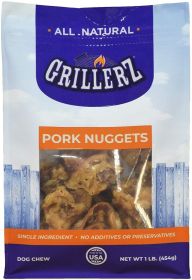 Grillerz All Natural Pork Nuggets Dog Chew (size: 1 lb)