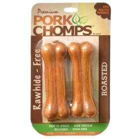 Pork Chomps Premium Roasted Pressed Bones (size: 4.5" - 2 count)