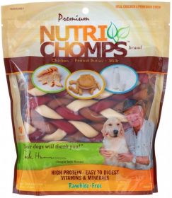 Nutri Chomps Premium Mixed Flavor Braids Dog Chews 6 Inch (size: 10 count)