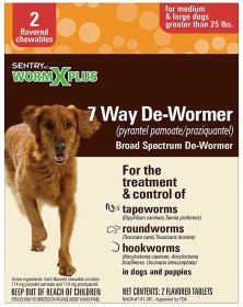 Sentry Worm X Plus Large Dogs (size: 2 count)