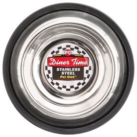 Spot Diner Time Stainless Steel No Tip Pet Dish (size: 16 oz - 1 count)